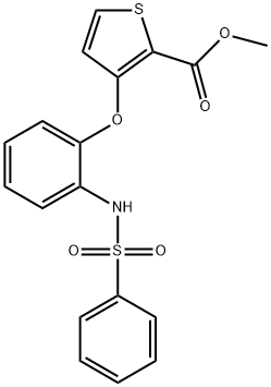 METHYL 3-(2-[(PHENYLSULFONYL)AMINO]PHENOXY)-2-THIOPHENECARBOXYLATE Struktur