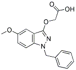 2-(1-BENZYL-5-METHOXY-1H-INDAZOL-3-YLOXY)ACETIC ACID Struktur