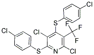 2,5-DICHLORO-4,6-BIS[(4-CHLOROPHENYL)THIO]-3-(TRIFLUOROMETHYL)PYRIDINE Struktur