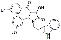 1-(2-(1H-INDOL-3-YL)ETHYL)-4-(4-BROMOBENZOYL)-3-HYDROXY-5-(3-METHOXYPHENYL)-1H-PYRROL-2(5H)-ONE Struktur