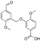 3-[(5-FORMYL-2-METHOXYBENZYL)OXY]-4-METHOXYBENZOIC ACID Struktur