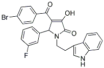 1-(2-(1H-INDOL-3-YL)ETHYL)-4-(4-BROMOBENZOYL)-5-(3-FLUOROPHENYL)-3-HYDROXY-1H-PYRROL-2(5H)-ONE Struktur