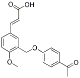 (2E)-3-(3-[(4-ACETYLPHENOXY)METHYL]-4-METHOXYPHENYL)-2-PROPENOIC ACID Struktur