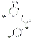 N-(4-CHLOROCYCLOHEXA-1,5-DIEN-1-YL)-2-[(4,6-DIAMINOPYRIMIDIN-2-YL)THIO]ACETAMIDE Struktur