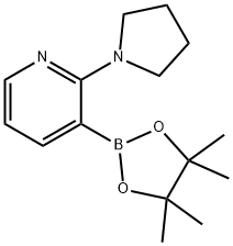 2-(PYRROLIDIN-1-YL)-3-(4,4,5,5-TETRAMETHYL-[1,3,2]-DIOXABOROLAN-2-YL)PYRIDINE Struktur