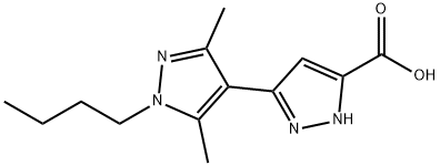 1'-BUTYL-3',5'-DIMETHYL-1H,1'H-[3,4']BIPYRAZOLYL-5-CARBOXYLIC ACID Struktur