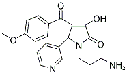 1-(3-AMINOPROPYL)-3-HYDROXY-4-(4-METHOXYBENZOYL)-5-PYRIDIN-3-YL-1,5-DIHYDRO-2H-PYRROL-2-ONE Struktur