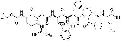 BOC-ARG-ALA-D-TRP-PHE-D-PRO-PRO-NLE-NH2 Struktur