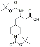 (SR)-N-ALPHA-N'-BIS-(T-BUTYLOXYCARBONYL)-4-PIPERIDINYL-3-AMINO-BUTANOIC ACID, RACEMIC Struktur