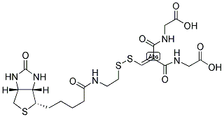 BIOTINYLAMIDOETHYL]-DITHIOMETHYLENEMALONIC ACID BIS(2-AMINOETHANOIC ACID) Struktur