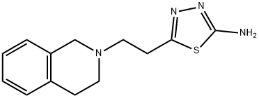 5-[2-(3,4-DIHYDRO-1H-ISOQUINOLIN-2-YL)-ETHYL]-[1,3,4]THIADIAZOL-2-YLAMINE Struktur