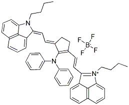 1-BUTYL-2-[(E)-2-[3-[(E)-2-[1-BUTYLBENZO[CD]INDOL-2(1H)-YLIDENE]ETHYLIDENE]-2-(DIPHENYLAMINO)-1-CYCLOPENTEN-1-YL]ETHENYL]BENZO[CD]INDOLIUM TETRAFLUOROBORATE Struktur