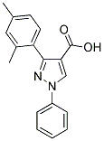 3-(2,4-DIMETHYLPHENYL)-1-PHENYL-1H-PYRAZOLE-4-CARBOXYLIC ACID Struktur