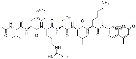 AC-VAL-PHE-ARG-SER-LEU-LYS-MCA Struktur