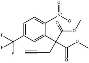 DIMETHYL 2-[2-NITRO-5-(TRIFLUOROMETHYL)PHENYL]-2-(2-PROPYNYL)MALONATE Struktur