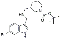 3-[[(6-BROMO-1H-INDOL-3-YLMETHYL)-AMINO]-METHYL]-PIPERIDINE-1-CARBOXYLIC ACID TERT-BUTYL ESTER Struktur