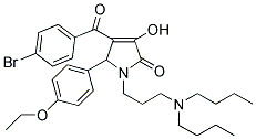 4-(4-BROMOBENZOYL)-1-(3-(DIBUTYLAMINO)PROPYL)-5-(4-ETHOXYPHENYL)-3-HYDROXY-1H-PYRROL-2(5H)-ONE Struktur