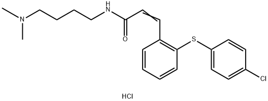 3-[2-(4-CHLOROPHENYLTHIO)PHENYL]-N-(4-DIMETHYLAMINOBUTYL)ACRYLAMIDE Struktur