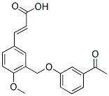 (2E)-3-(3-[(3-ACETYLPHENOXY)METHYL]-4-METHOXYPHENYL)-2-PROPENOIC ACID Struktur