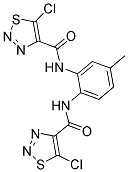 5-CHLORO-N-(2-{[(5-CHLORO-1,2,3-THIADIAZOL-4-YL)CARBONYL]AMINO}-4-METHYLPHENYL)-1,2,3-THIADIAZOLE-4-CARBOXAMIDE Struktur