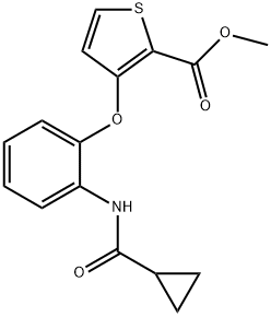 METHYL 3-(2-[(CYCLOPROPYLCARBONYL)AMINO]PHENOXY)-2-THIOPHENECARBOXYLATE Struktur