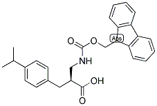 (S)-2-[(9H-FLUOREN-9-YLMETHOXYCARBONYLAMINO)-METHYL]-3-(4-ISOPROPYL-PHENYL)-PROPIONIC ACID Struktur