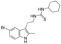 N-[2-(5-BROMO-2-METHYL-1H-INDOL-3-YL)ETHYL]-N'-CYCLOHEXYLTHIOUREA Struktur