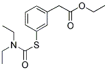 ETHYL 3-(DIETHYLCARBAMOYLTHIO)PHENYLACETATE Struktur