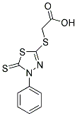 [(4-PHENYL-5-THIOXO-4,5-DIHYDRO-1,3,4-THIADIAZOL-2-YL)THIO]ACETIC ACID Struktur