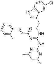 N-[2-(5-CHLORO-1H-INDOL-3-YL)ETHYL]-N'-(4,6-DIMETHYL-2-PYRIMIDINYL)-N'-[(E)-3-(2-METHYLPHENYL)-2-PROPENOYL]GUANIDINE Struktur