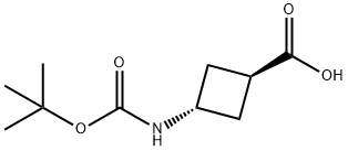 TRANS-3-(TERT-BUTOXYCARBONYLAMINO)CYCLOBUTANECARBOXYLIC ACID Struktur