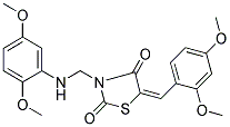 (E)-5-(2,4-DIMETHOXYBENZYLIDENE)-3-((2,5-DIMETHOXYPHENYLAMINO)METHYL)THIAZOLIDINE-2,4-DIONE Struktur