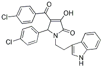 1-(2-(1H-INDOL-3-YL)ETHYL)-4-(4-CHLOROBENZOYL)-5-(4-CHLOROPHENYL)-3-HYDROXY-1H-PYRROL-2(5H)-ONE Struktur