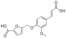 5-([4-[(E)-2-CARBOXYVINYL]-2-METHOXYPHENOXY]METHYL)-2-FUROIC ACID Struktur