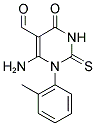 6-AMINO-1-(2-METHYLPHENYL)-4-OXO-2-THIOXO-1,2,3,4-TETRAHYDRO-5-PYRIMIDINECARBALDEHYDE Struktur