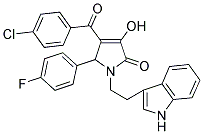 1-(2-(1H-INDOL-3-YL)ETHYL)-4-(4-CHLOROBENZOYL)-5-(4-FLUOROPHENYL)-3-HYDROXY-1H-PYRROL-2(5H)-ONE Struktur