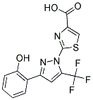 2-[3-(2-HYDROXYPHENYL)-5-(TRIFLUOROMETHYL)-1H-PYRAZOL-1-YL]-1,3-THIAZOLE-4-CARBOXYLIC ACID Struktur