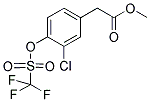 (3-CHLORO-4-TRIFLUOROMETHANESULFONYLOXY-PHENYL)-ACETIC ACID METHYL ESTER Struktur