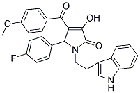 1-(2-(1H-INDOL-3-YL)ETHYL)-5-(4-FLUOROPHENYL)-3-HYDROXY-4-(4-METHOXYBENZOYL)-1H-PYRROL-2(5H)-ONE Struktur