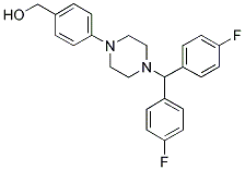 (4-(4-[BIS(4-FLUOROPHENYL)METHYL]PIPERAZIN-1-YL)PHENYL)METHANOL Structure