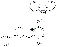 (S)-3-BIPHENYL-3-YL-2-(9H-FLUOREN-9-YLMETHOXYCARBONYLAMINO)-PROPIONIC ACID Struktur