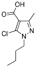 1-BUTYL-5-CHLORO-3-METHYL-1H-PYRAZOLE-4-CARBOXYLIC ACID Struktur