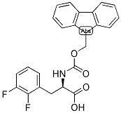 (R)-3-(2,3-DIFLUORO-PHENYL)-2-(9H-FLUOREN-9-YLMETHOXYCARBONYLAMINO)-PROPIONIC ACID Struktur