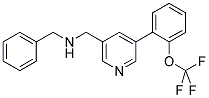 1-PHENYL-N-((5-[2-(TRIFLUOROMETHOXY)PHENYL]PYRIDIN-3-YL)METHYL)METHANAMINE Struktur