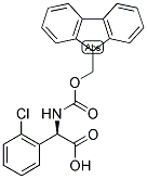 (R)-(2-CHLORO-PHENYL)-[(9H-FLUOREN-9-YLMETHOXYCARBONYLAMINO)]-ACETIC ACID Struktur