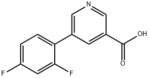 5-(2,4-DIFLUOROPHENYL)NICOTINIC ACID Struktur