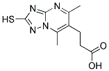 3-(2-MERCAPTO-5,7-DIMETHYL[1,2,4]TRIAZOLO[1,5-A]PYRIMIDIN-6-YL)PROPANOIC ACID Struktur