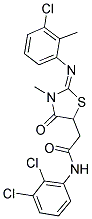 2-{(2E)-2-[(3-CHLORO-2-METHYLPHENYL)IMINO]-3-METHYL-4-OXO-1,3-THIAZOLIDIN-5-YL}-N-(2,3-DICHLOROPHENYL)ACETAMIDE Struktur