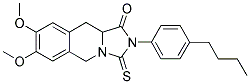 2-(4-BUTYLPHENYL)-7,8-DIMETHOXY-3-THIOXO-2,3,10,10A-TETRAHYDROIMIDAZO[1,5-B]ISOQUINOLIN-1(5H)-ONE Struktur