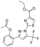 ETHYL 2-[3-[2-(ACETYLOXY)PHENYL]-5-(TRIFLUOROMETHYL)-1H-PYRAZOL-1-YL]-1,3-THIAZOLE-4-CARBOXYLATE Struktur